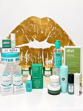 ✨ 25+ Piece Empty Beauty Bottle & Box Lot | Green | Luxury Display & Repurpose